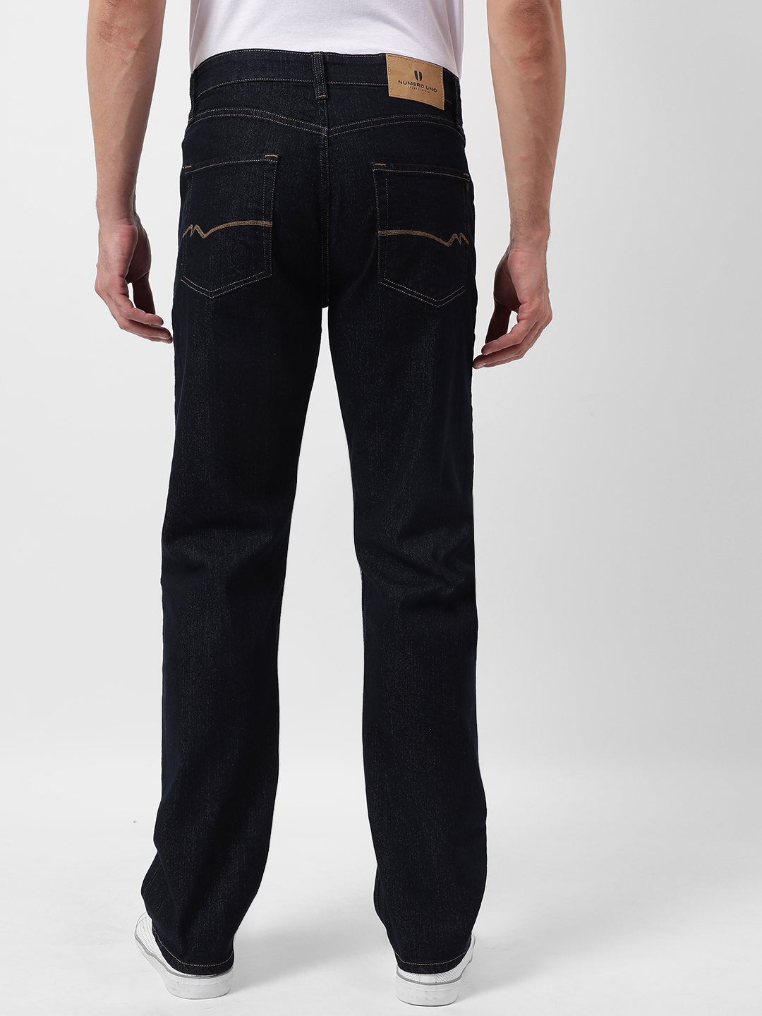 Numero Uno Men Solid Dark Blue Jeans
